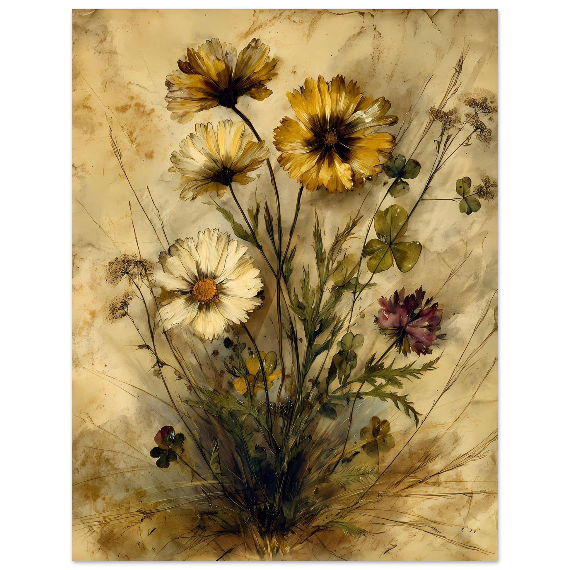 Fleeting Petals — digital download, room mockup