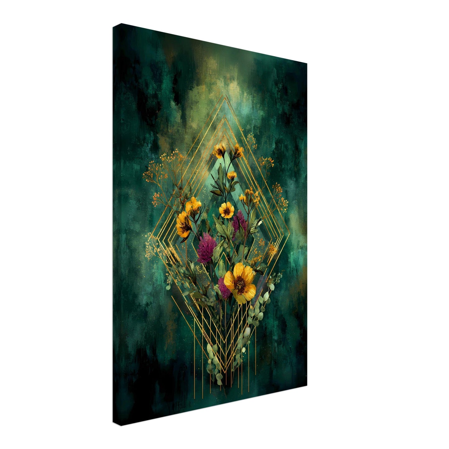 Emerald Geometry — digital download, detail view