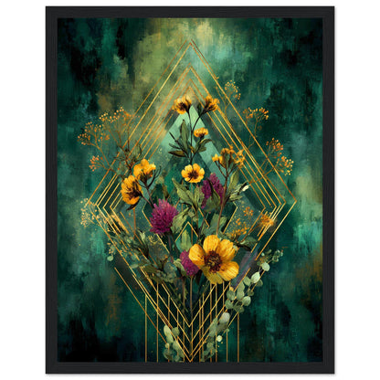 Emerald Geometry — digital download, detail view