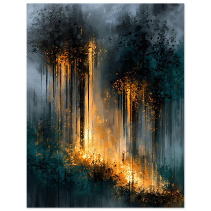 Golden Cascade — digital download, room mockup