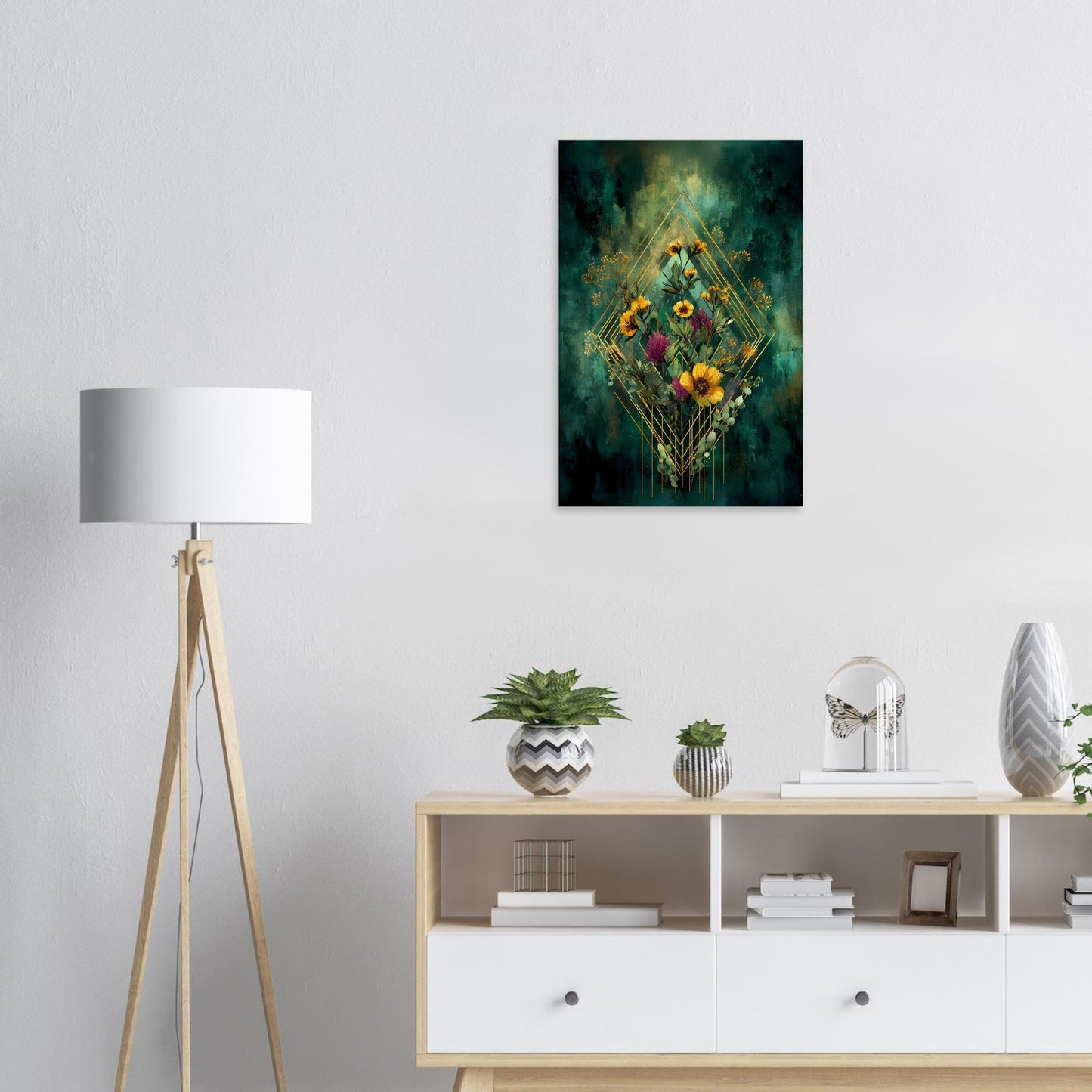 Emerald Geometry — digital download, detail view