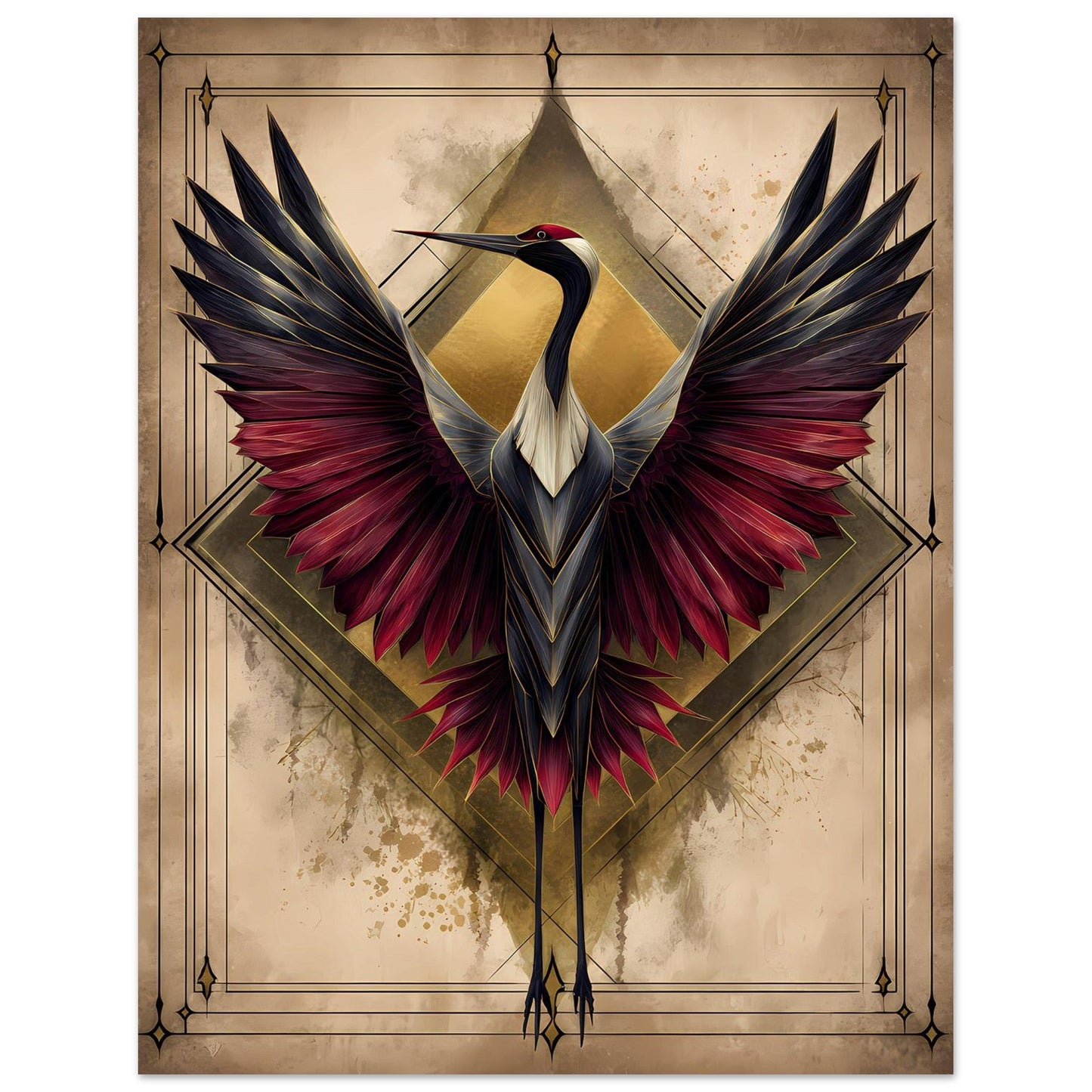 Crimson Ascendancy — digital download, room mockup