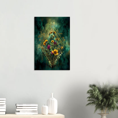 Emerald Geometry — digital download, detail view