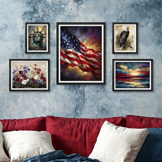250 — A Celebration | American Gallery Wall Set of 5 Fine Art Prints
